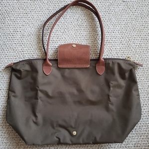 Longchamp Large Le Pilage Tote Khaki